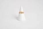 Anello Bouquet in oro giallo 18kt con diamanti mêlée e fiori cesellati a mano, Monica Candido Gioielli Milano miniatura 1