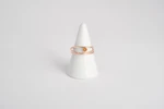 Anello Nido in oro rosa 18kt con topazio imperiale giallo e griffe a coroncina, Monica Candido Gioielli Milano miniatura 1