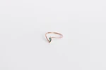 Anello Rendez-Vous in oro rosa 18kt con tormalina verde muschio taglio marquise, Monica Candido Gioielli Milano miniatura 3