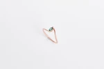 Anello Rendez-Vous in oro rosa 18kt con tormalina verde muschio taglio marquise, Monica Candido Gioielli Milano miniatura 4