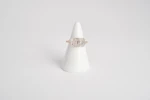 Anello Sinfonia in oro bianco e rosa 18kt con diamanti multi-taglio in pavé, Monica Candido Gioielli Milano miniatura 1