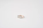 Anello Sinfonia in oro bianco e rosa 18kt con diamanti multi-taglio in pavé, Monica Candido Gioielli Milano miniatura 2