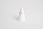 Anello Trio trilogy in oro rosa 18kt satinato con tre diamanti taglio navette, Monica Candido Gioielli Milano miniatura 1