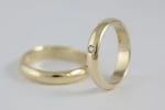 Fedi nuziali classiche artigianali in oro 18kt, Monica Candido Gioielli Milano miniatura 1