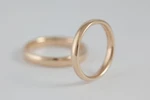 Fedi nuziali comode comfort fit artigianali in oro 18kt, Monica Candido Gioielli Milano miniatura 1