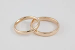 Fedi nuziali comode comfort fit artigianali in oro 18kt, Monica Candido Gioielli Milano miniatura 2