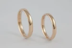Fedi nuziali comode comfort fit artigianali in oro 18kt, Monica Candido Gioielli Milano miniatura 3
