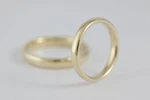 Fedi nuziali comode comfort fit artigianali in oro 18kt, Monica Candido Gioielli Milano miniatura 4