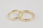 Fedi nuziali comode comfort fit artigianali in oro 18kt, Monica Candido Gioielli Milano miniatura 5