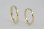 Fedi nuziali comode comfort fit artigianali in oro 18kt, Monica Candido Gioielli Milano miniatura 6