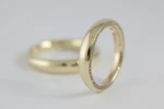 Fedi nuziali comode svasate artigianali in oro 18kt con profilo svasato, Monica Candido Gioielli Milano miniatura 2