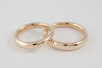 Fedi nuziali comode svasate artigianali in oro 18kt con profilo svasato, Monica Candido Gioielli Milano miniatura 6