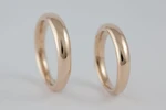 Fedi nuziali comode svasate artigianali in oro 18kt con profilo svasato, Monica Candido Gioielli Milano miniatura 7
