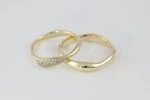 Fedi nuziali fluide artigianali in oro 18kt con design organico, Monica Candido Gioielli Milano miniatura 2