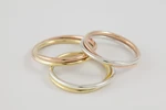 Fedi nuziali intreccio artigianali in oro 18kt con doppio filo intrecciato, Monica Candido Gioielli Milano miniatura 1