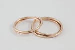 Fedi nuziali intreccio artigianali in oro 18kt con doppio filo intrecciato, Monica Candido Gioielli Milano miniatura 3