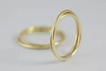 Fedi nuziali intreccio artigianali in oro 18kt con doppio filo intrecciato, Monica Candido Gioielli Milano miniatura 7