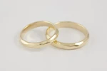 Fedi nuziali sfaccettate artigianali in oro 18kt con superficie multisfaccettata, Monica Candido Gioielli Milano miniatura 4