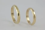 Fedi nuziali sfaccettate artigianali in oro 18kt con superficie multisfaccettata, Monica Candido Gioielli Milano miniatura 6